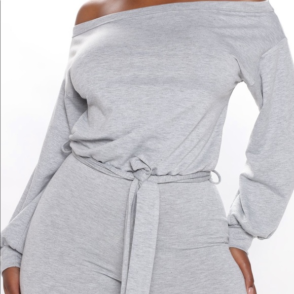 Heather Grey Jumpsuit - Picture 2 of 3